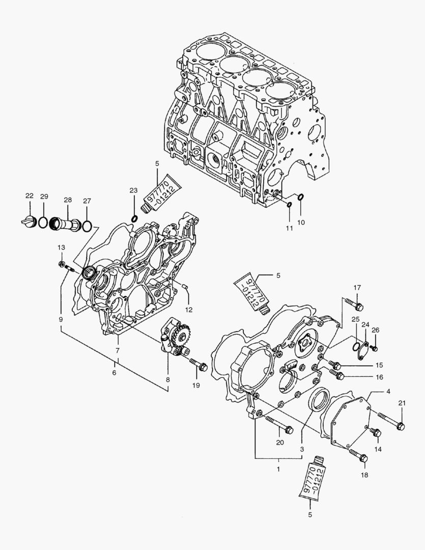 002 TIMING GEAR CASE [1001~1153]