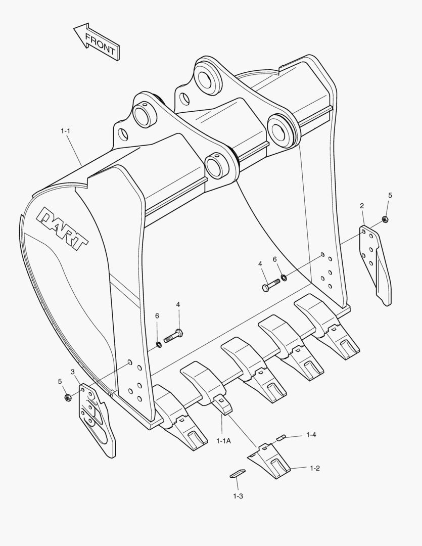 Спецтехника 6510 BUCKET-1.24mВі(54`)-VERTICAL PIN - главное фото