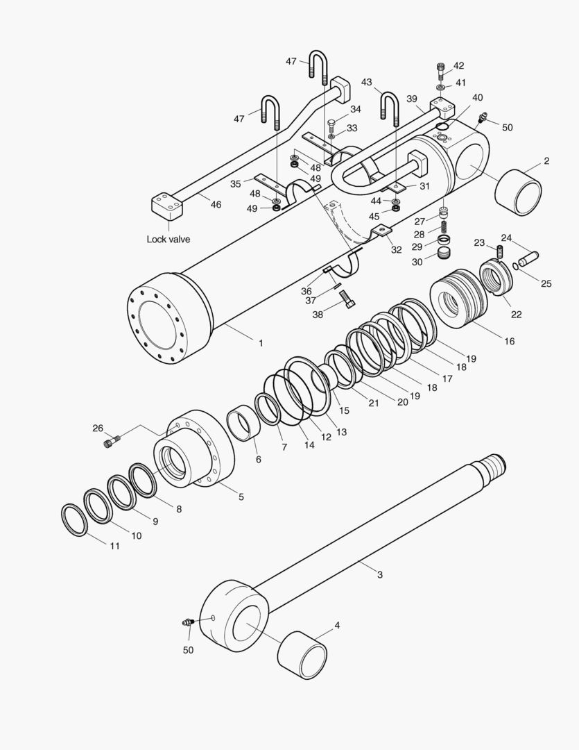 ЦИЛИНДР РУКОЯТИ-ГИДРОЗАМОКА-КОРОТКАЯ РУКОЯТЬ