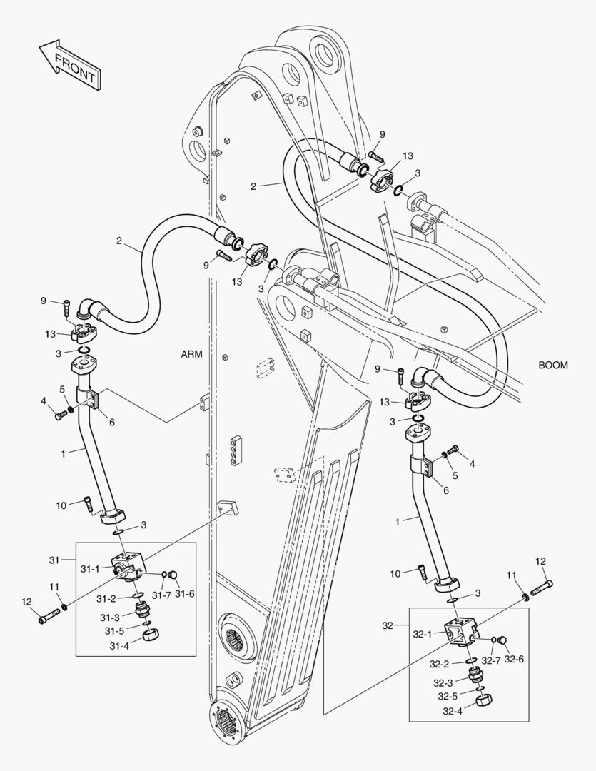 6780 ARM PIPING - ONE & TWO WAY(ARM 2.9m)