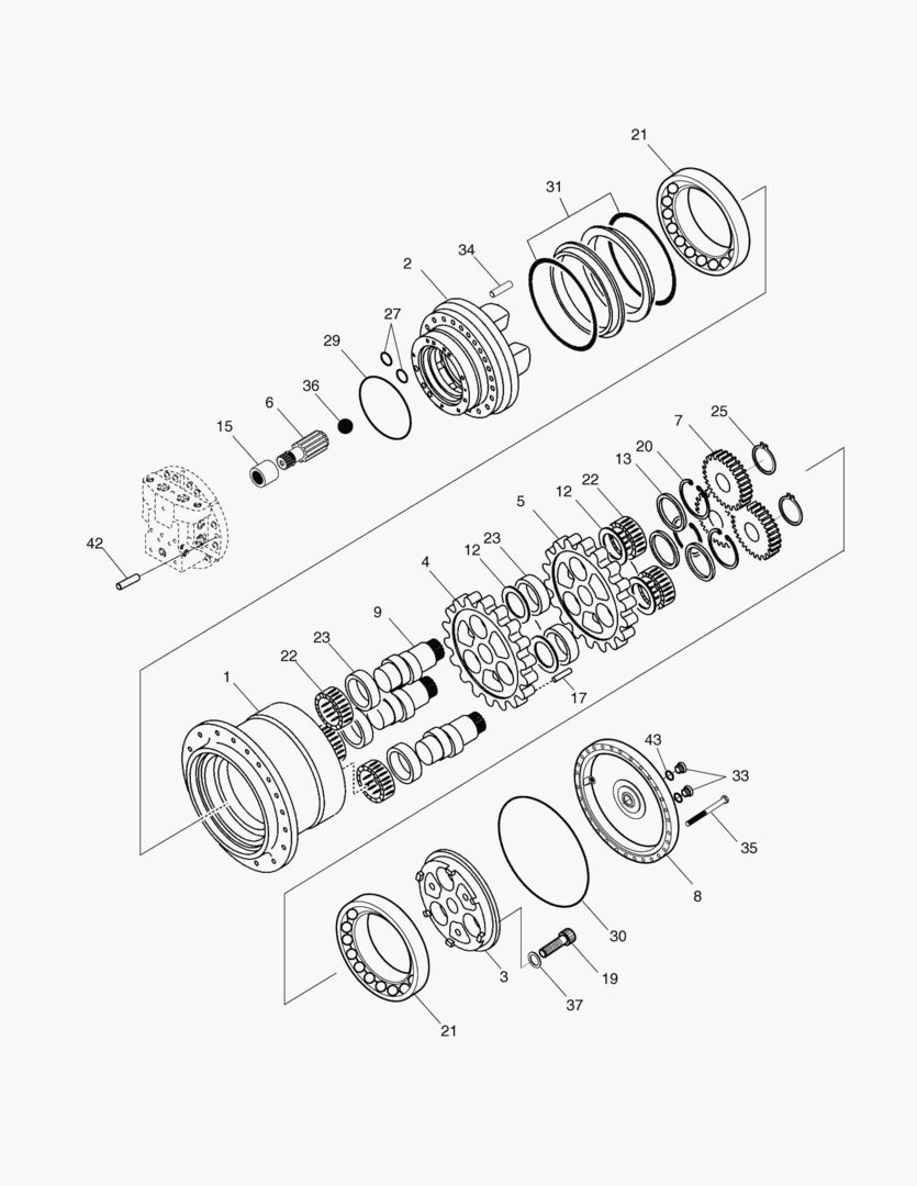 Спецтехника 4150 TRAVEL REDUCTION GEAR [111~2208]