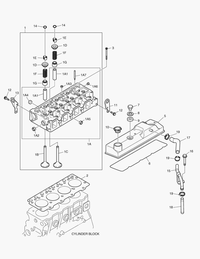 Спецтехника 001 CYLINDER HEAD & COVER