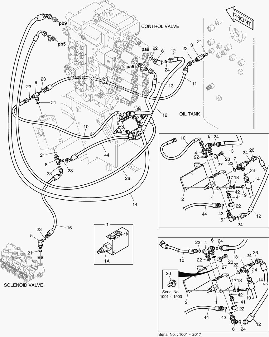 ТРУБОПРОВОД СЕРВОУПРАВЛЕНИЯ - 2 НАСОСА