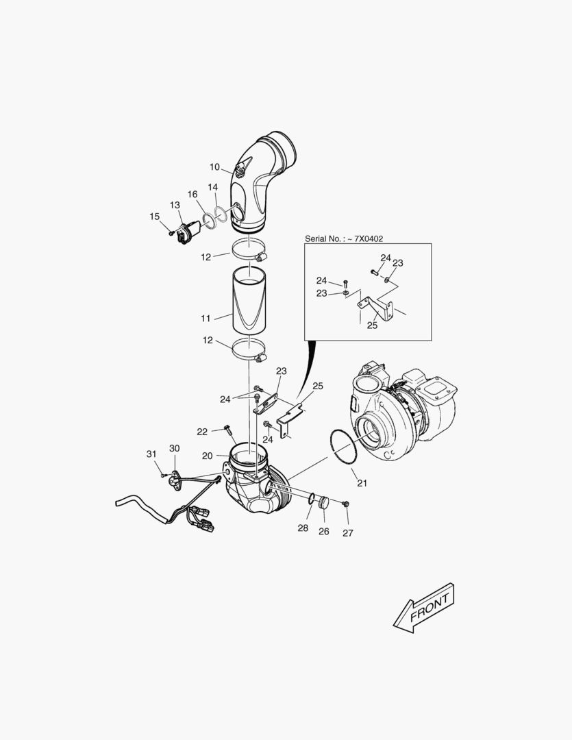 G011-220 INTAKE AIR TURBO