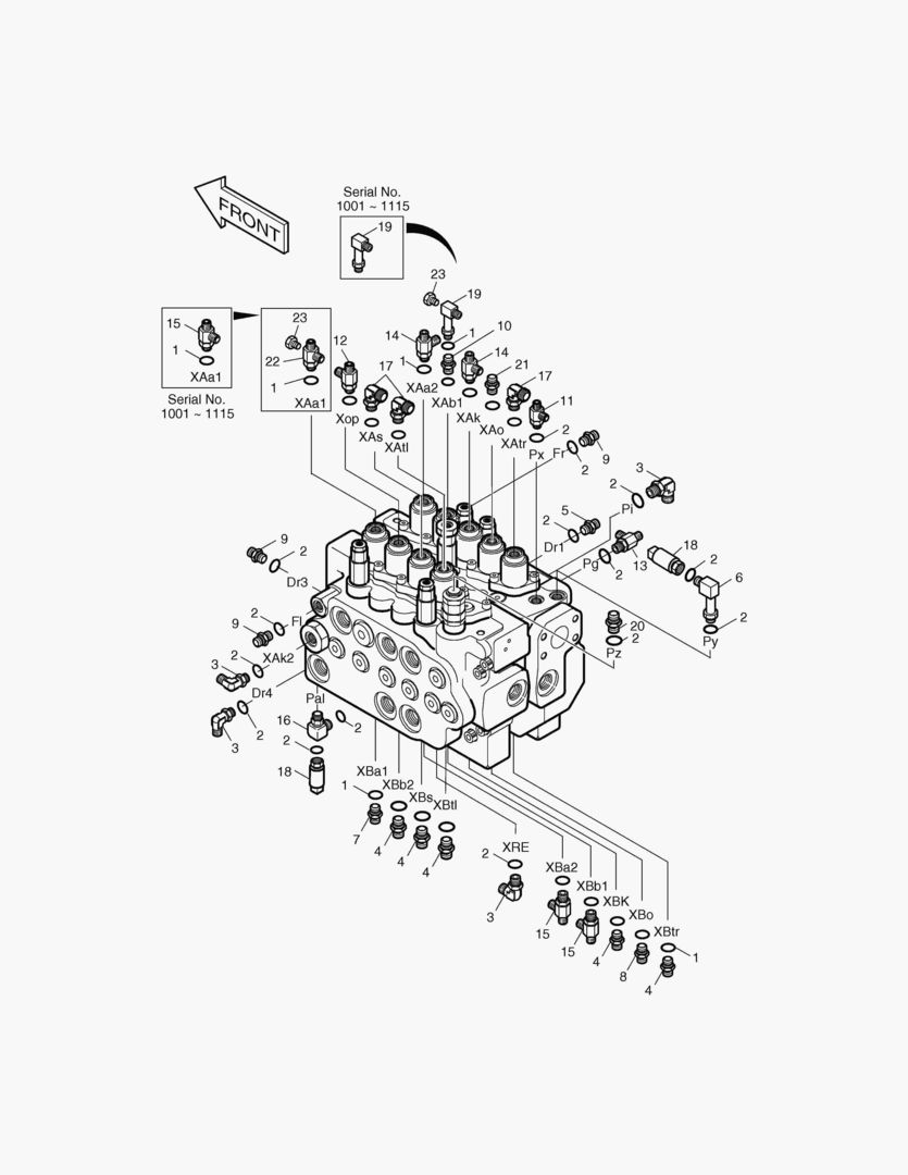 ТРУБОПРОВОД СЕРВОУПРАВЛЕНИЯ-КЛАПАН УСТРОЙСТВО УПРАВЛЕНИЯ SUB.