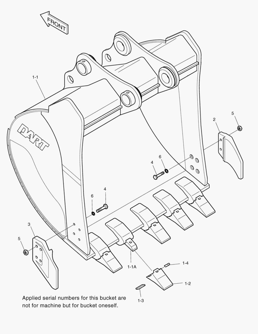 Спецтехника 6630 BUCKET-0.48гЋҐ(36`)-VERTICAL PIN