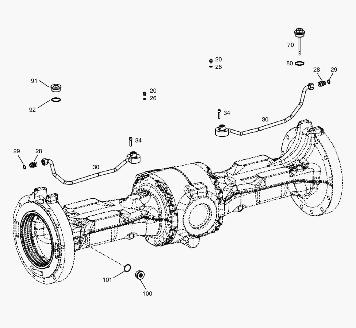 Спецтехника 3610 AXLE PIPING - REAR AXLE [4370~] - главное фото