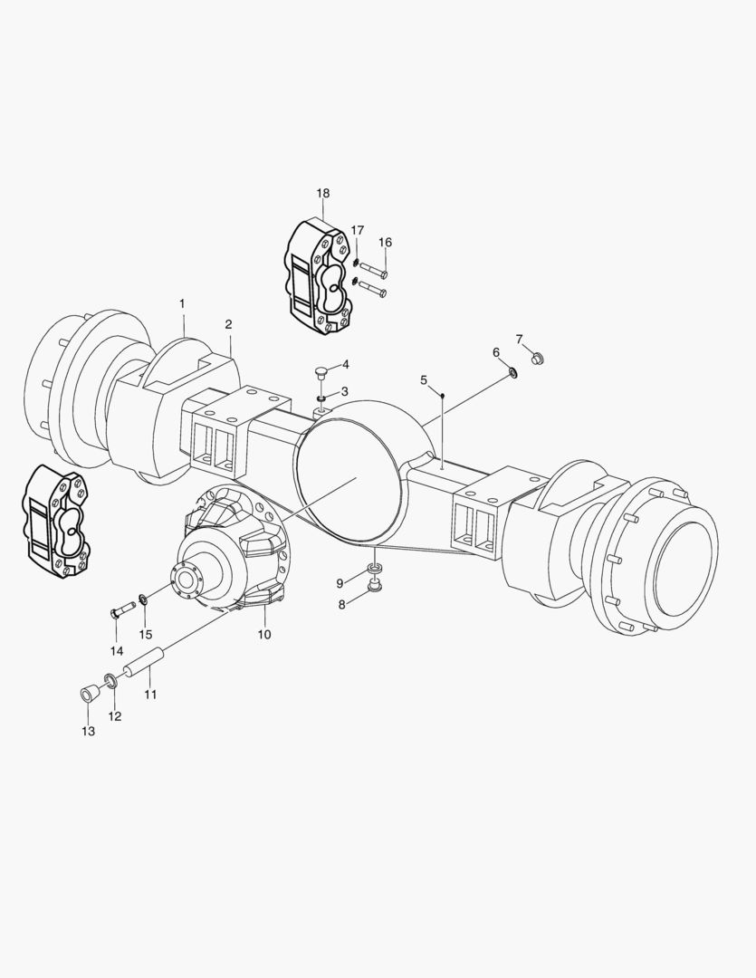 3190 ALXE ASS`Y - FRONT AND REAR AXLE