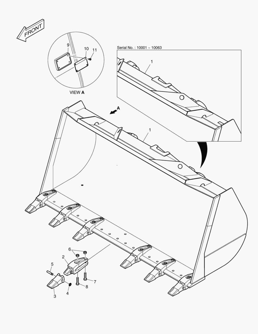 2140 BUCKET-3.3гЋҐ TOOTH