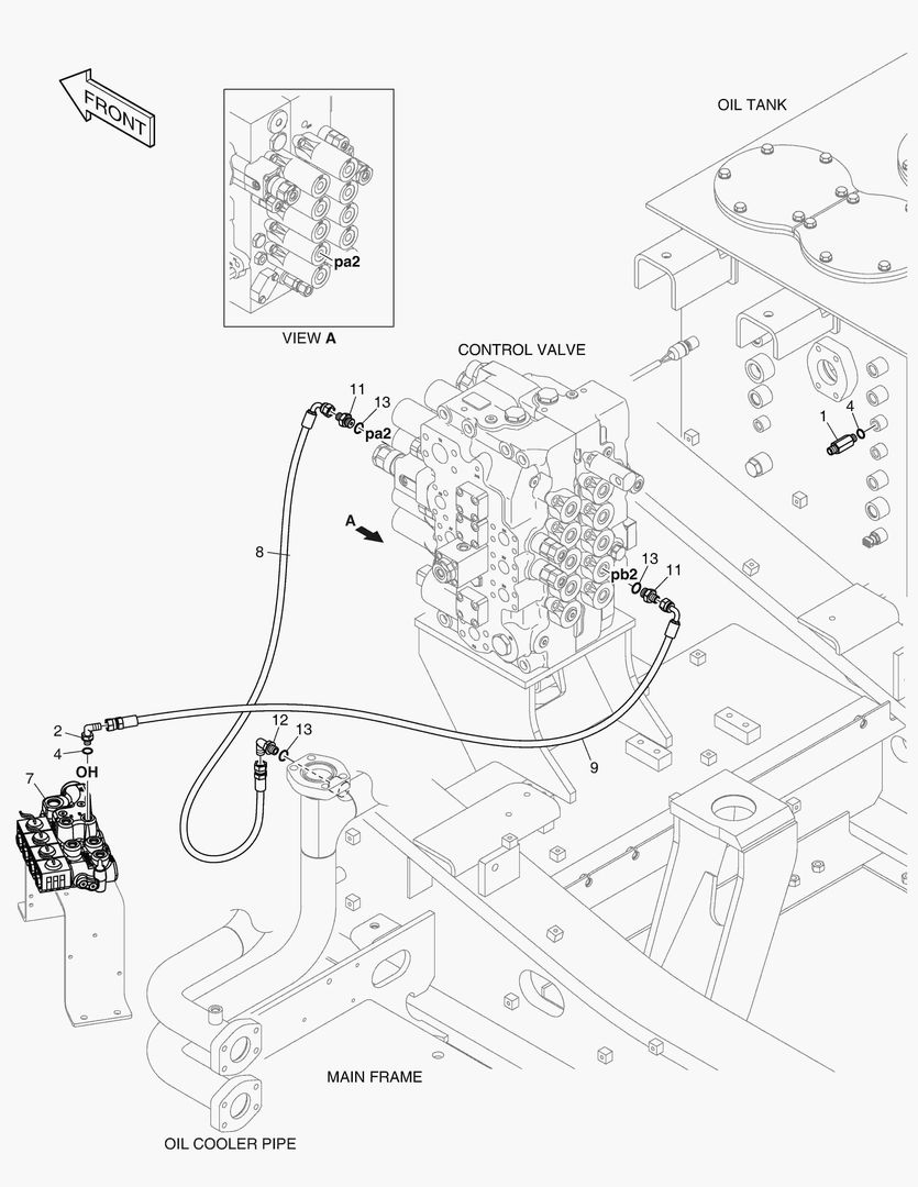 ТРУБОПРОВОД СЕРВОУПРАВЛЕНИЯ - ОДИН ПУТЬ