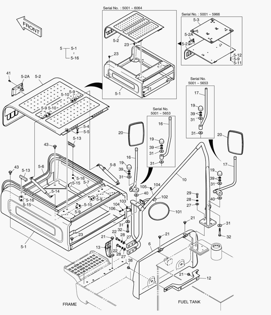 1600 BATTERY COVER [5001~6406]