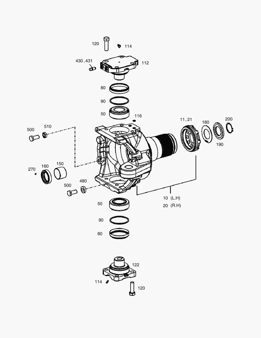 Спецтехника 4611 JOINT HOUSING - FRONT AXLE [5897~7129] - главное фото