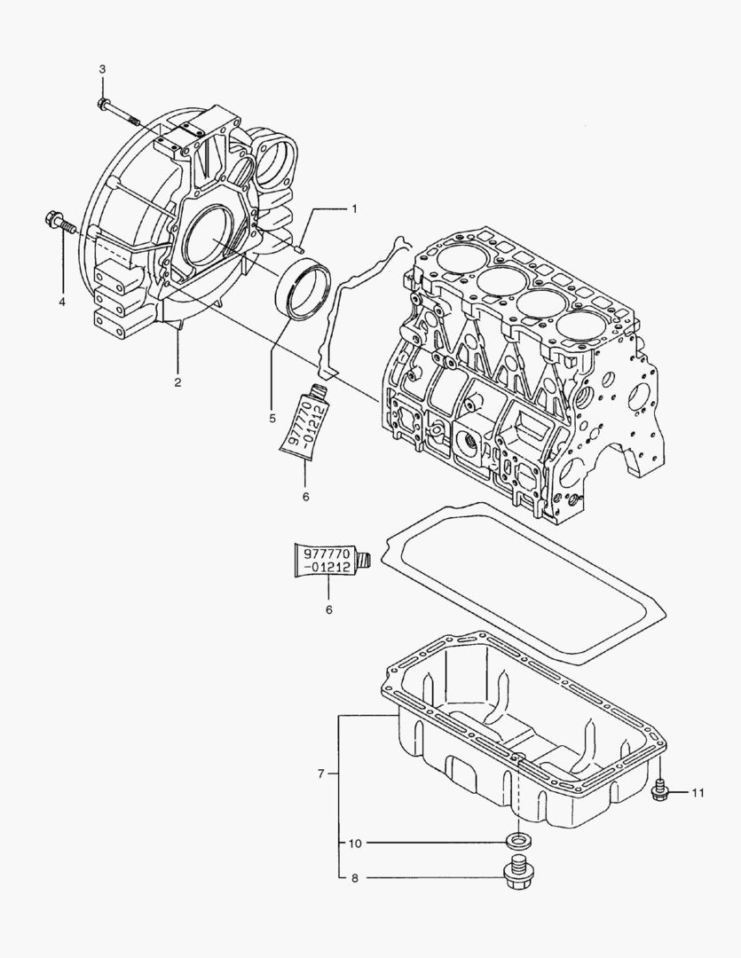 003 FLYWHEEL HOUSING & OIL PUMP [1001~1153]