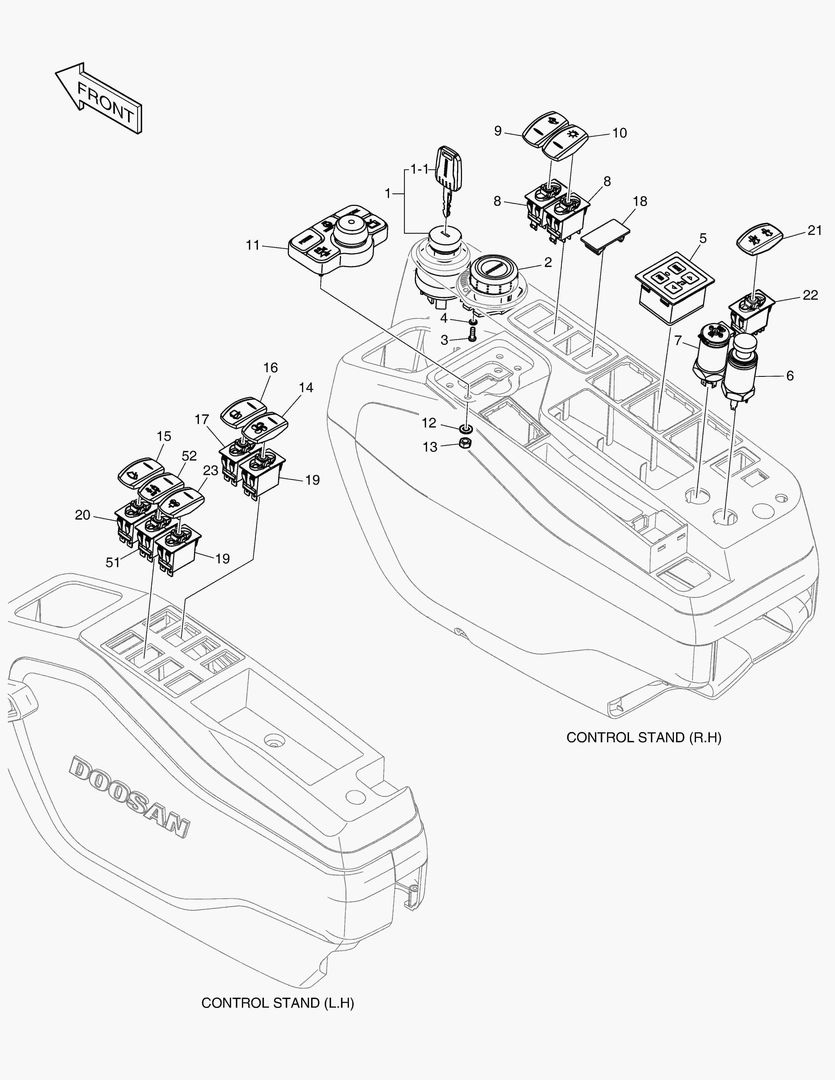 Спецтехника 7070 ELECTRIC PARTS - CONTROL STAND(OREGON CABIN)