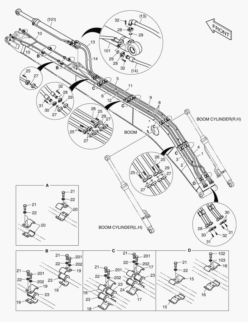 ГИДРОСИСТЕМА СТРЕЛЫ - СТРЕЛА 8.5 м
