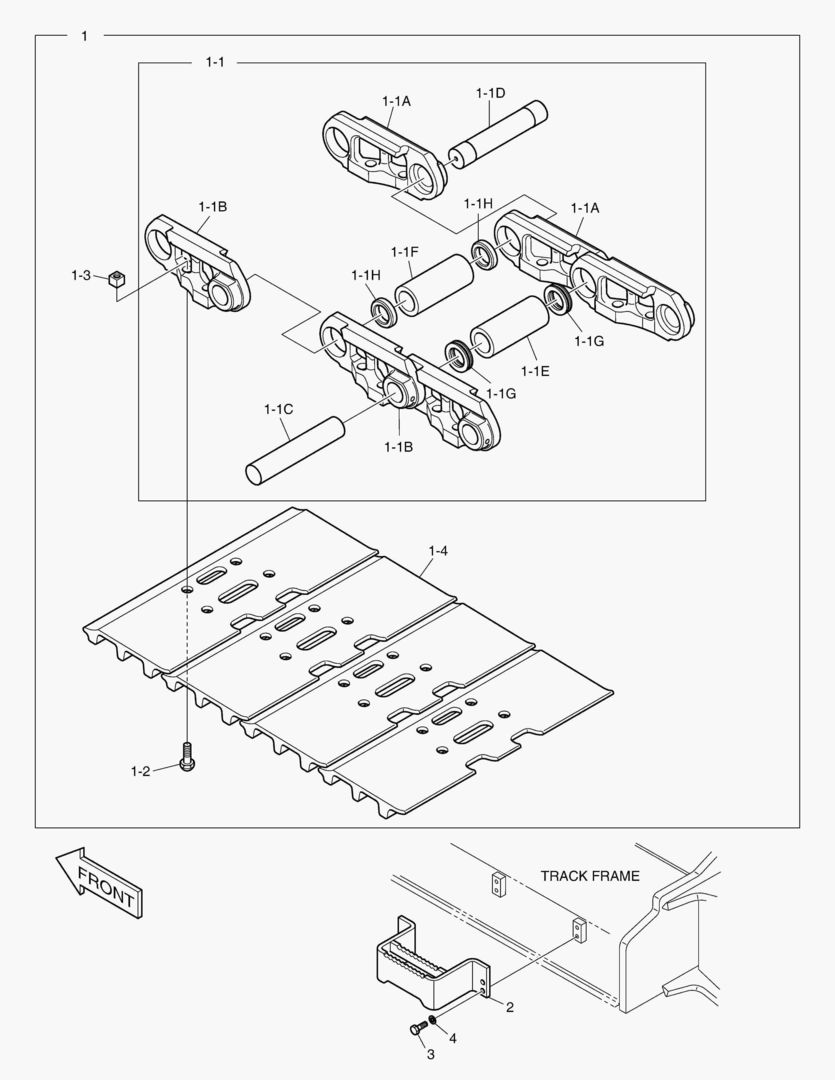 БАШМАК ГУСЕНИЦЫ В СБОРЕ - 900G