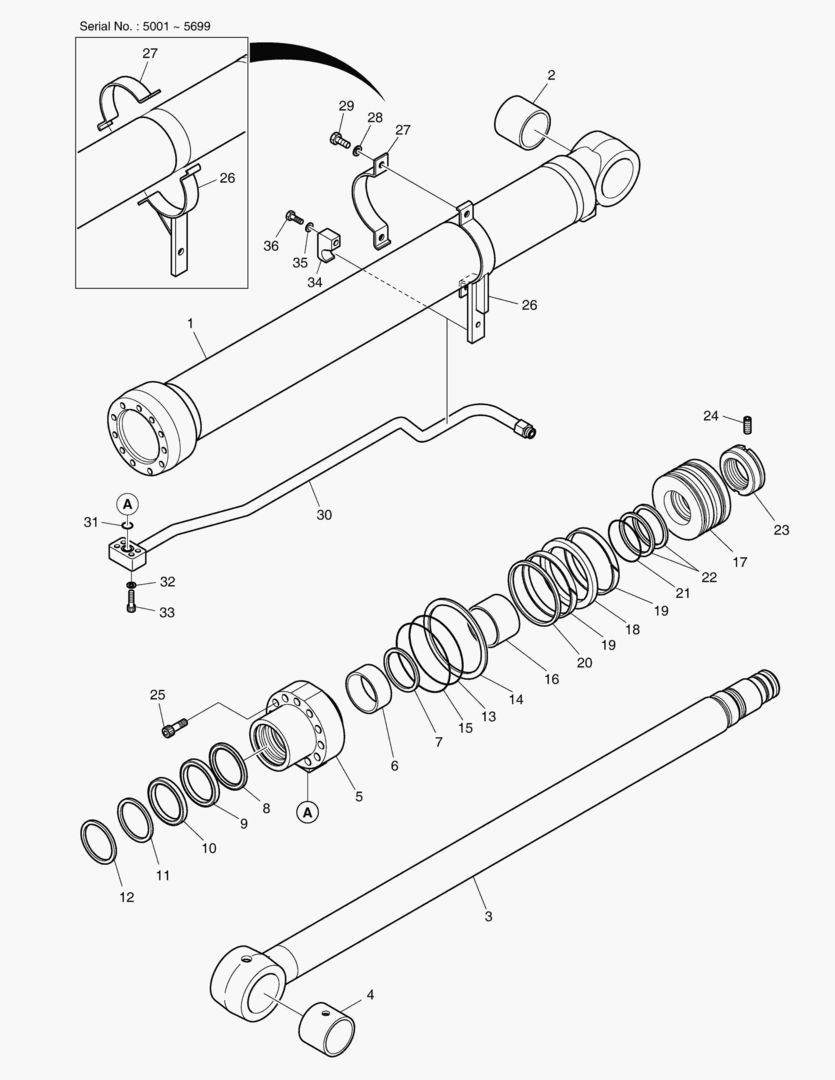 Спецтехника 4430 BOOM CYLINDER - R.H. (LOCK VALVE) ARTI. [5001~6164] - главное фото