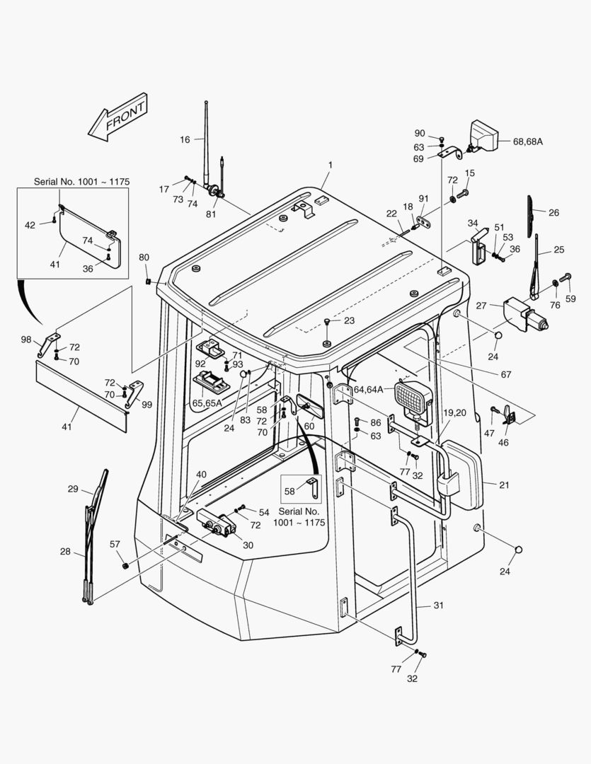 КАБИНА(1)-БЕЗ СИСТЕМЫ ЗАЩИТЫ ПРИ ОПРОКИДЫВАНИИ