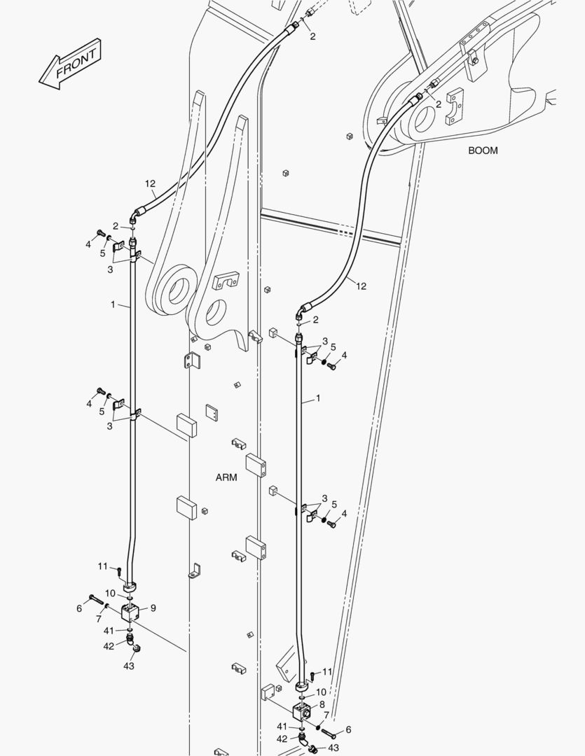 ГИДРОСИСТЕМА РУКОЯТИ - ВРАЩАЮЩИЙСЯ (РУКОЯТЬ 4.2 м)