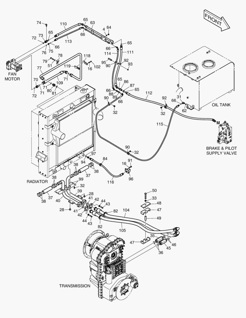 ТУБОПРОВОД МАСЛЯНОГО РАДИАТОРА(2)