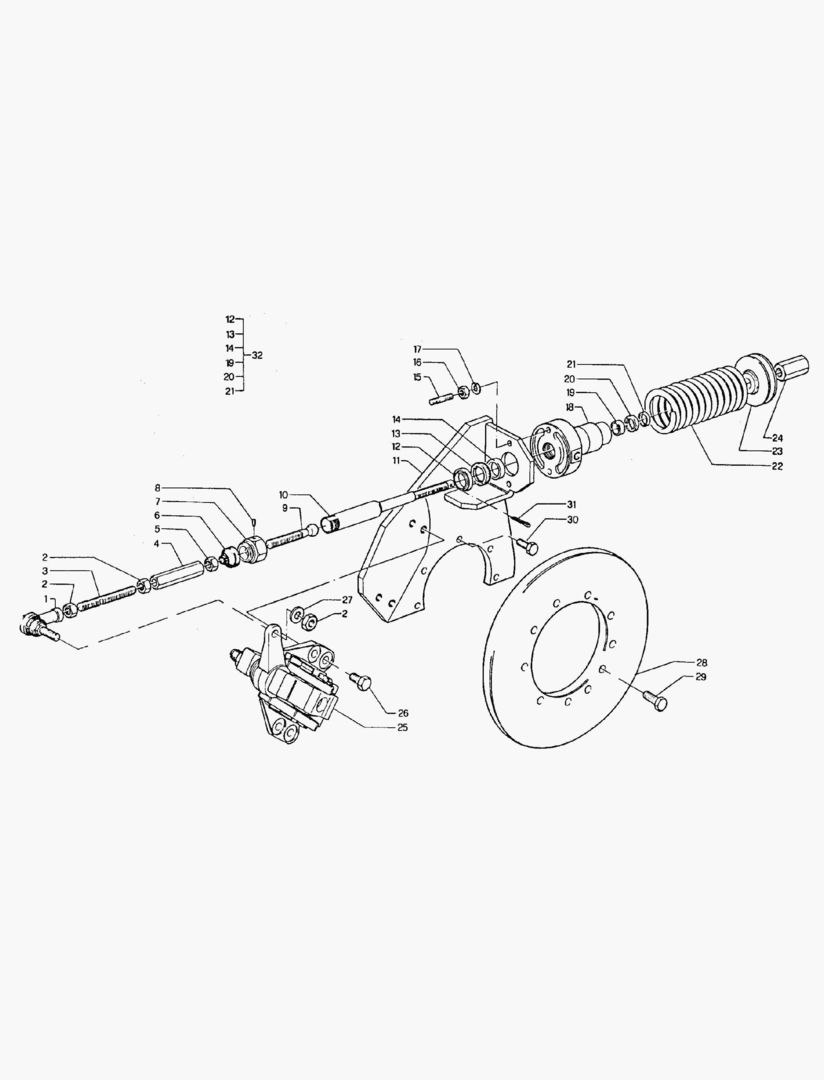СТОЯНОЧНЫЙ ТОРМОЗ В СБОРЕ