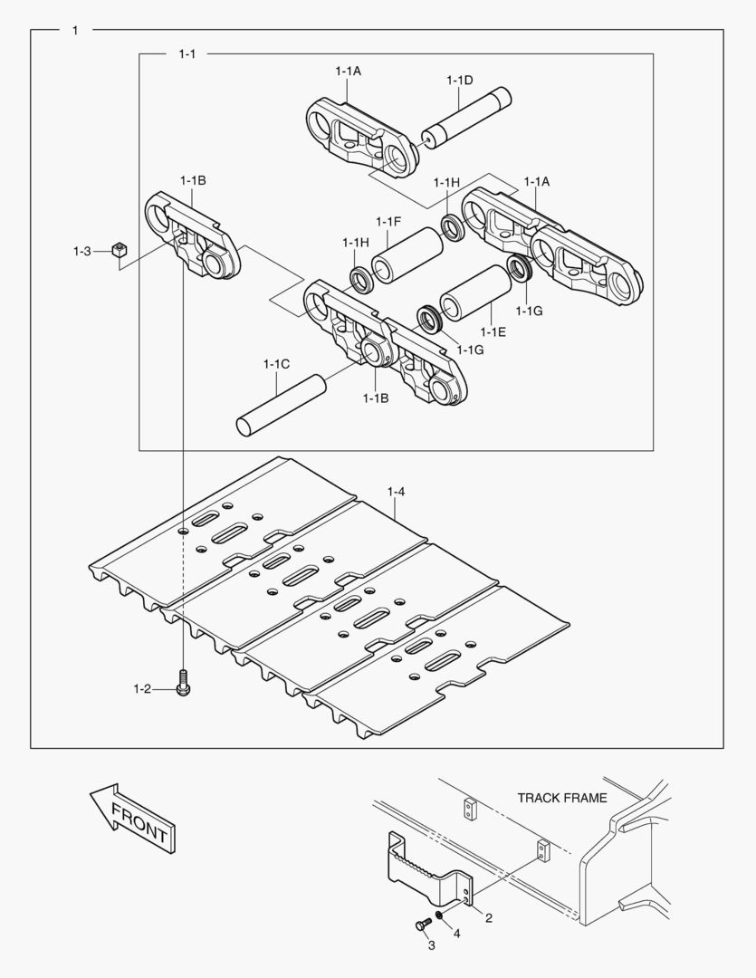 БАШМАК ГУСЕНИЦЫ В СБОРЕ - 700G