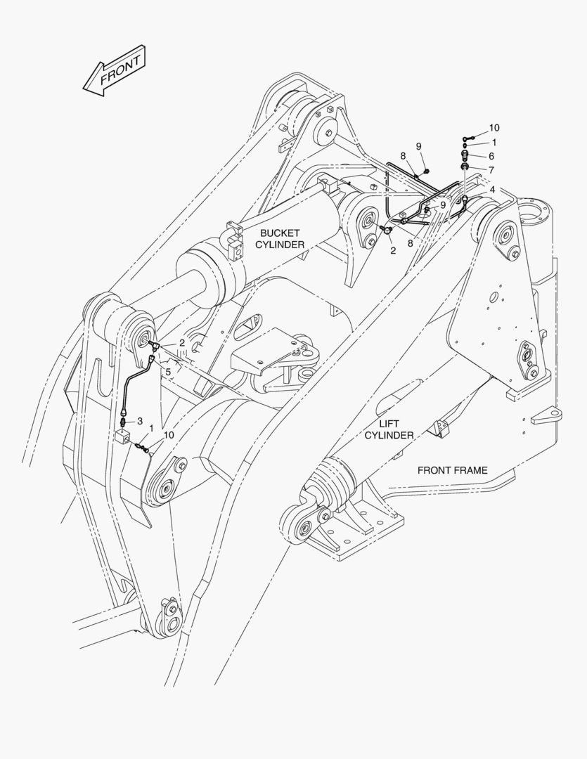 ПЕРЕДНИЙ ТРУБОПРОВОД СМАЗОЧНОЙ СИСТЕМЫ