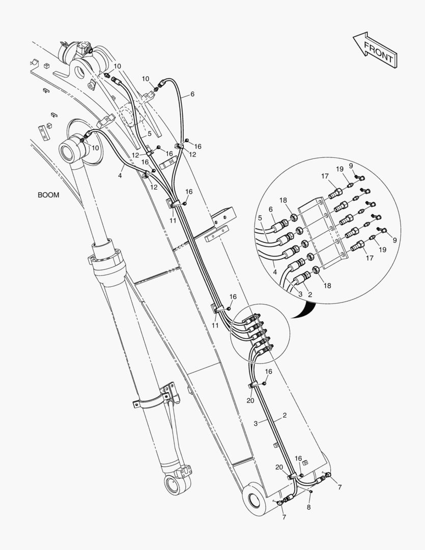 6471 LUBRICATION PIPING - BOOM 4.0m [5843~]