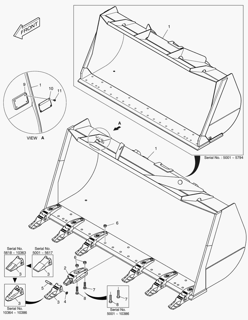 Спецтехника 5390 BUCKET-3.0гЋҐ - TOOTH