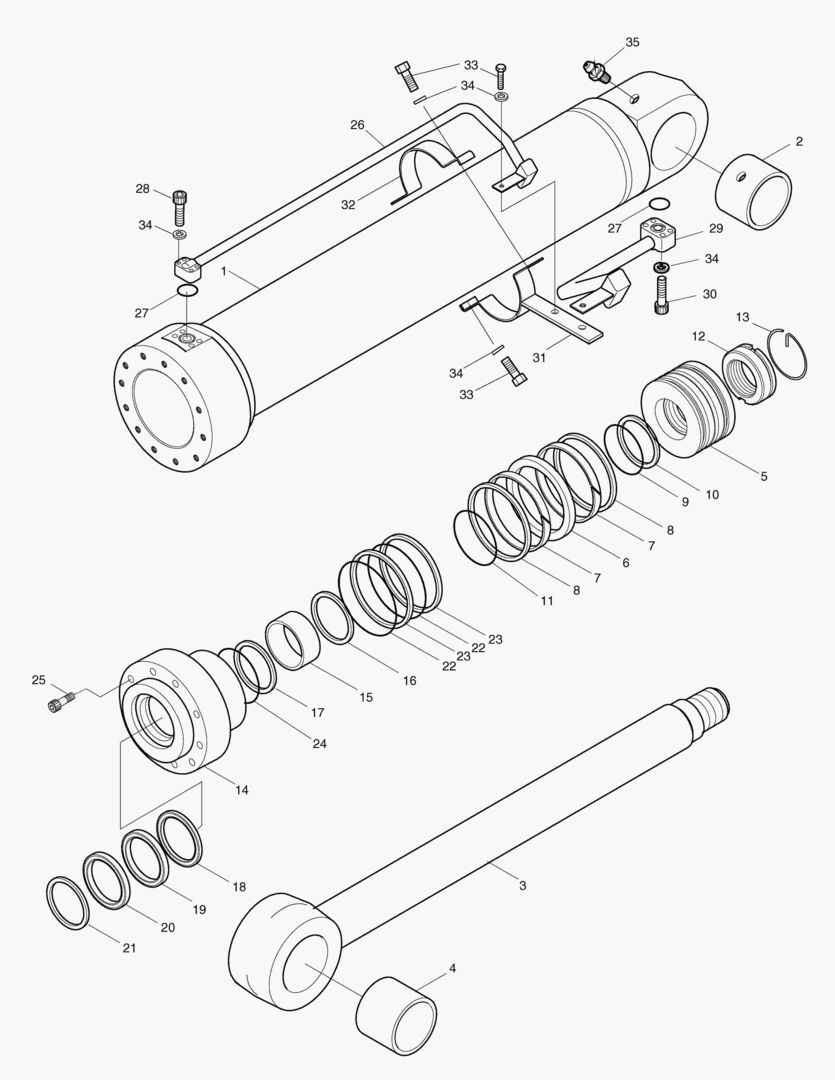 Спецтехника 4500 BOOM CYLINDER-ARTI.BOOM(L.H) [1~2599] - главное фото