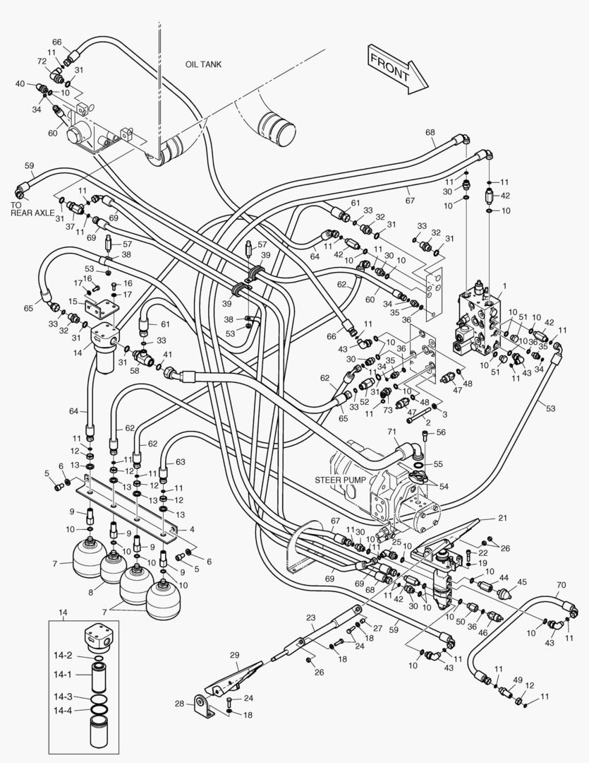 Спецтехника 1220 BRAKE PIPING [5001~5120]