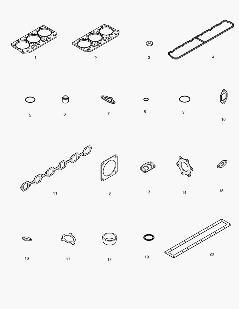 КОМПЛЕКТ ПРОКЛАДОК ДЛЯ КАПИТАЛЬНОГО РЕМОНТА-ВЕРХНИЙ