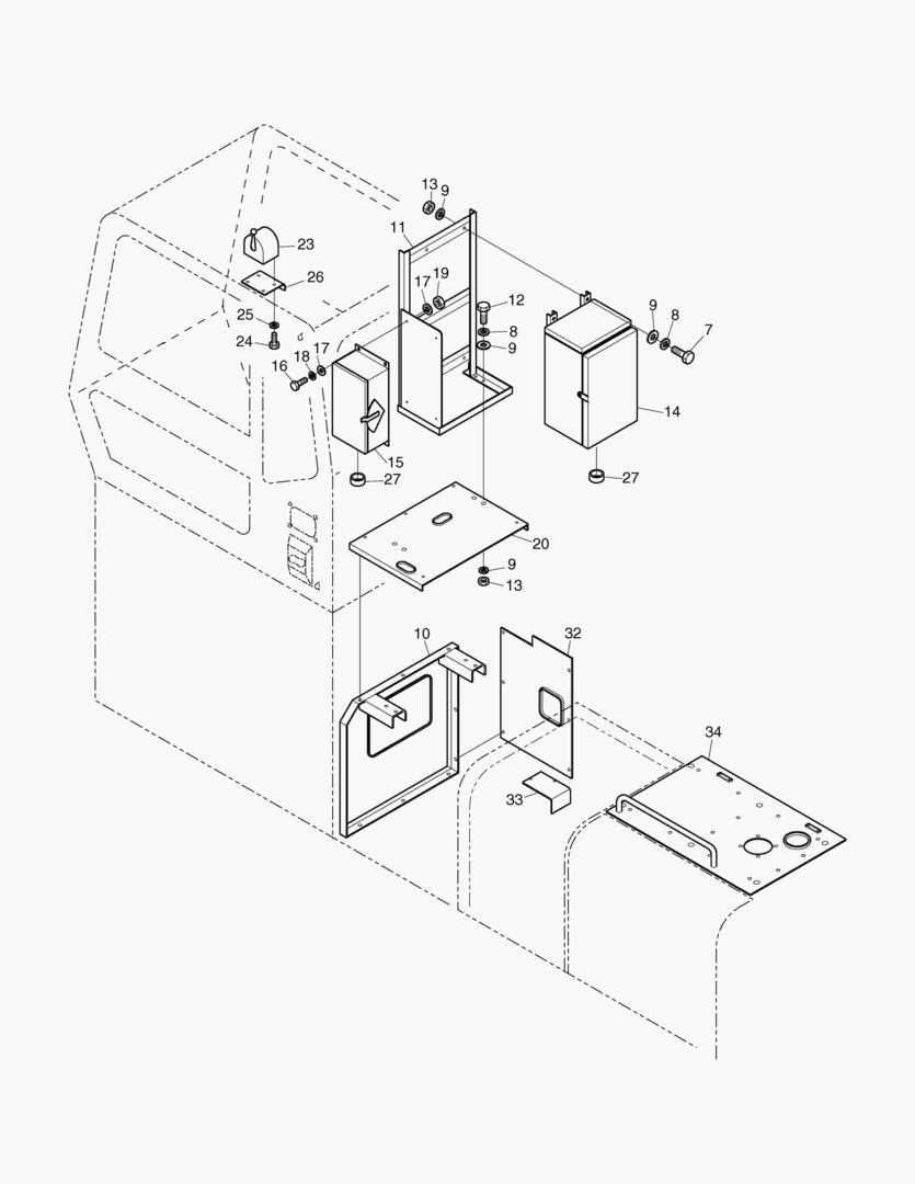 Схема СТУПЕНЬ КАБИНЫ В СБОРЕ(1)