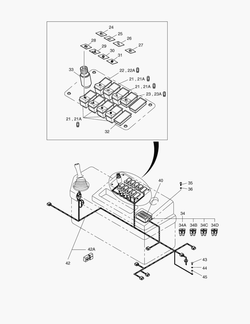 1700 ELECTRIC PARTS(2)-SWITCH BOX-CABIN [1062~]