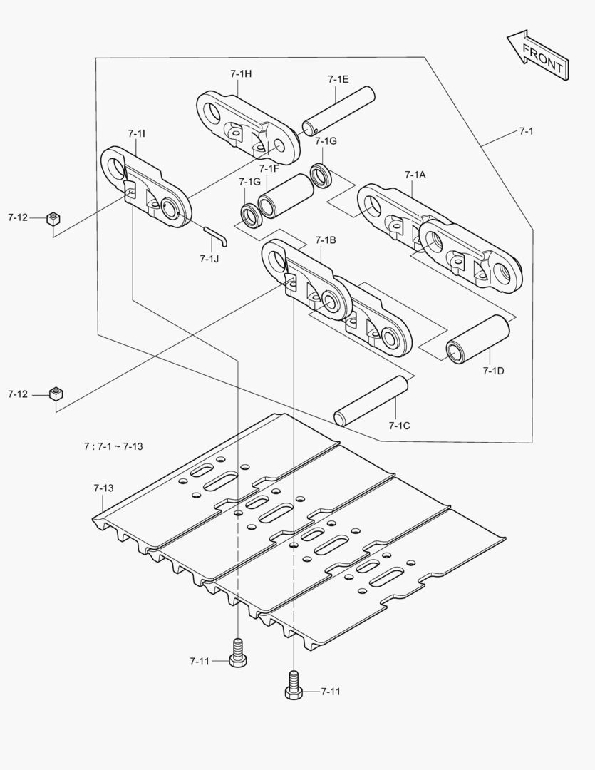 БАШМАК ГУСЕНИЦЫ В СБОРЕ-600G