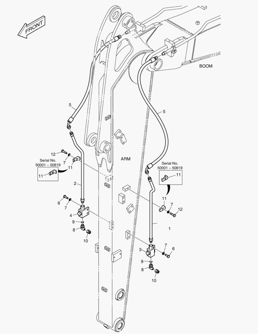 ГИДРОСИСТЕМА РУКОЯТИ - ВРАЩАЮЩИЙСЯ(РУКОЯТЬ 2.25 м)