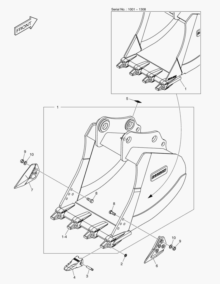 7380 BUCKET ASS`Y - 0.65mВі - H CLASS
