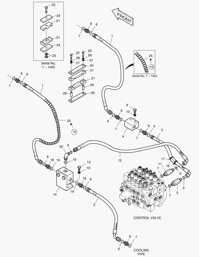 Спецтехника 6460 MAIN PIPING-ONE & TWO WAY