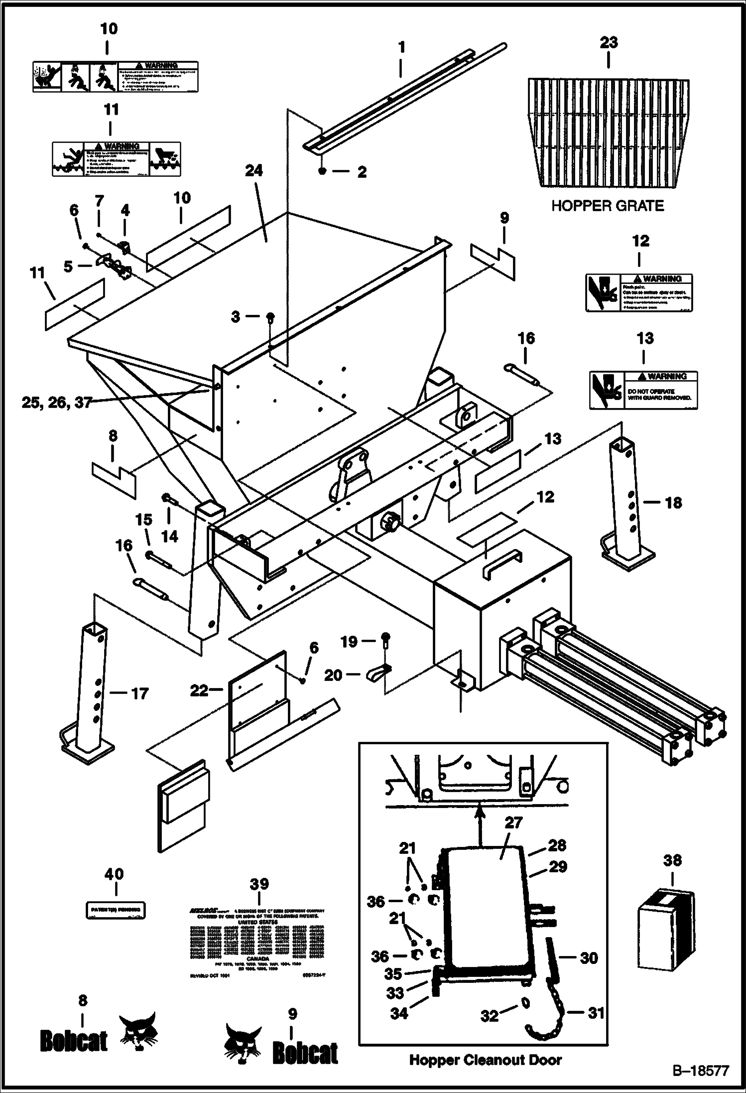 БУНКЕР ДЛЯ ЗАГРУЗКИ И КРЕПЕЖНЫЕ ДЕТАЛИ БЕТОНОНАСОС - СЕРИЙНЫЙ НОМЕР PREFIX 2331