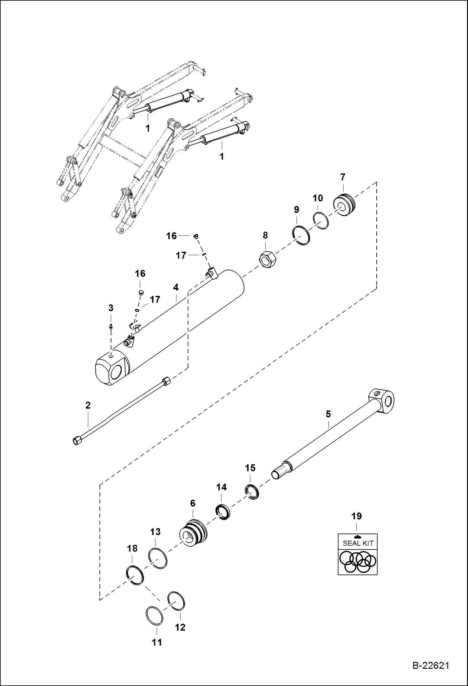 ГИДРОЦИЛИНДР ПОДЪЕМА 5708 11022 И ВЫШЕ