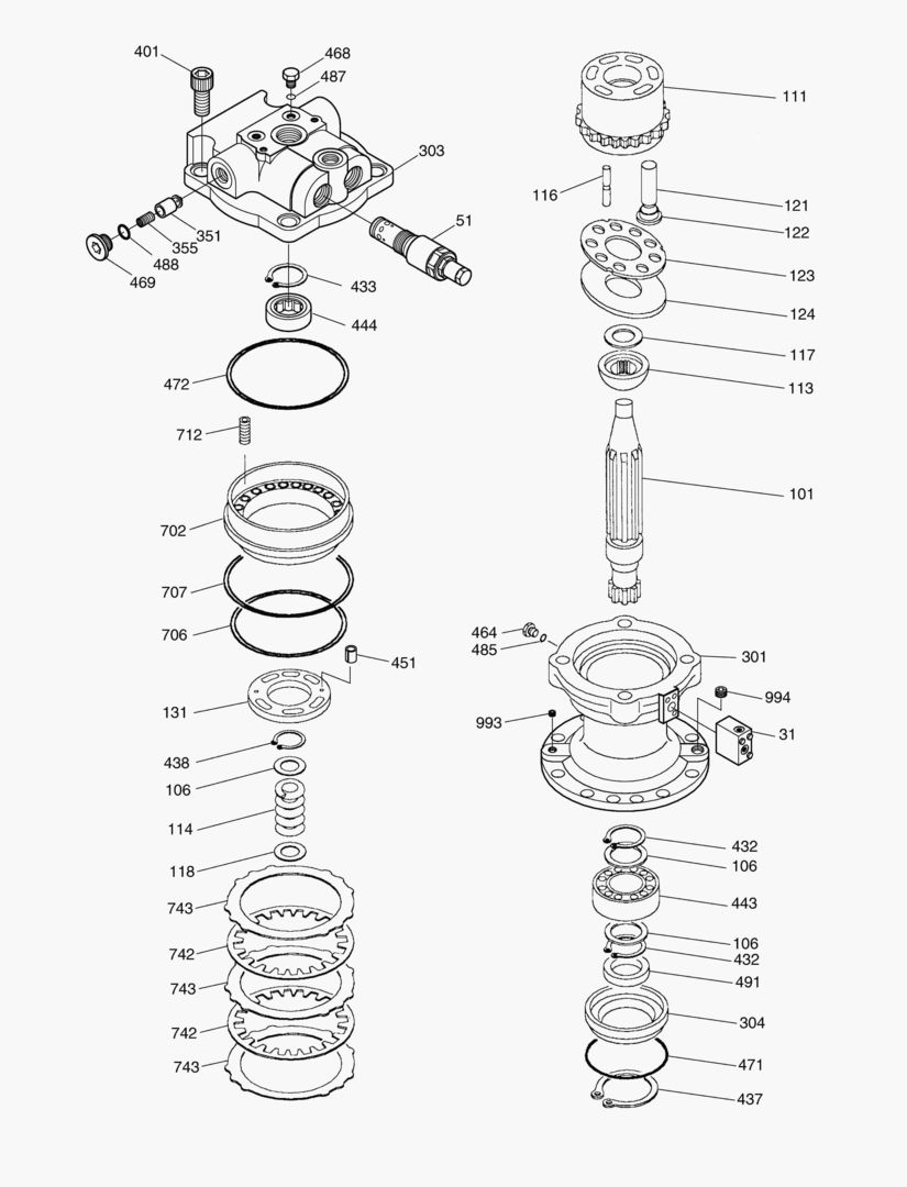 ГИДРОМОТОР ПОВОРОТА ПЛАТФОРМЫ