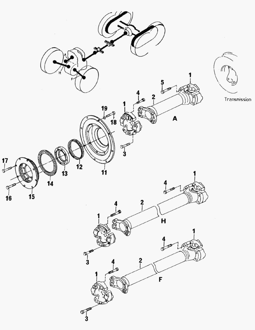 G030-1 INTERMEDIATE SHAFTS; FRONT WAGON
