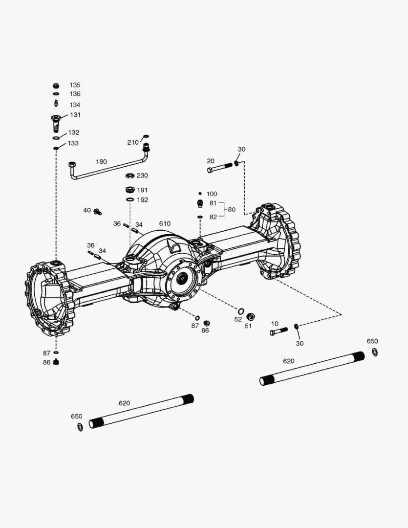 3370 AXLE CASING - REAR AXLE [5001~10221]