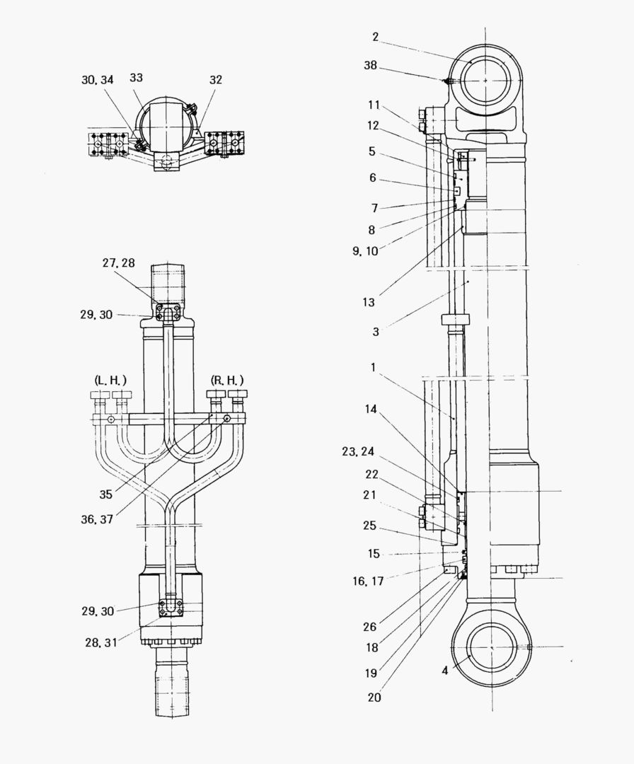 Спецтехника 7450 BOOM CYLINDER-R.H. [1~805] - главное фото