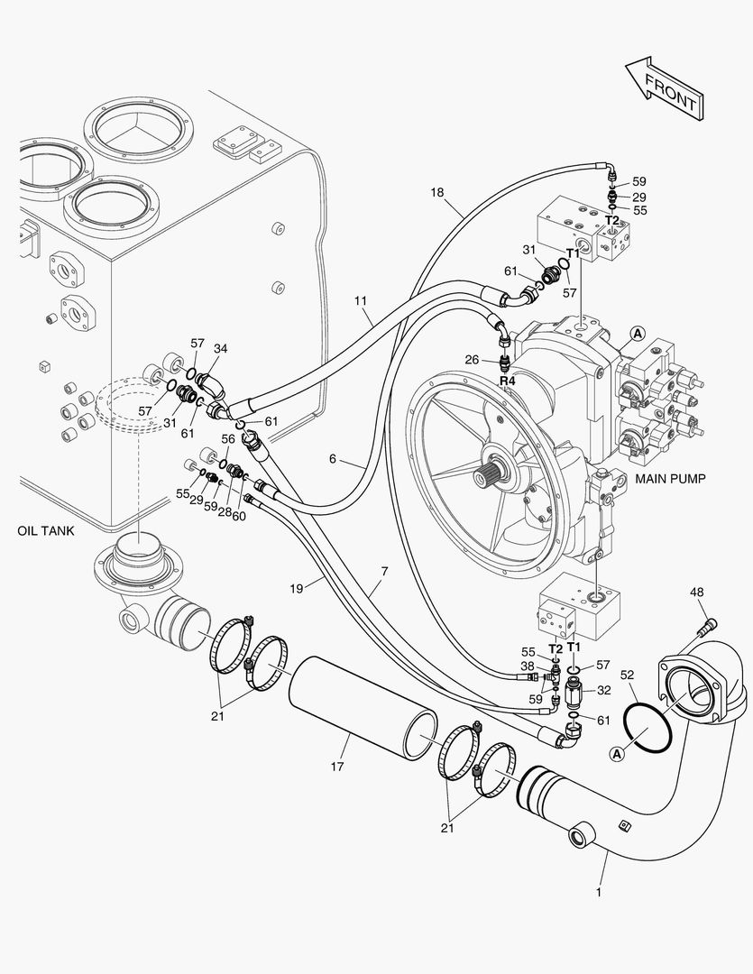 1270 OIL COOLER PIPING(1) - PUMP