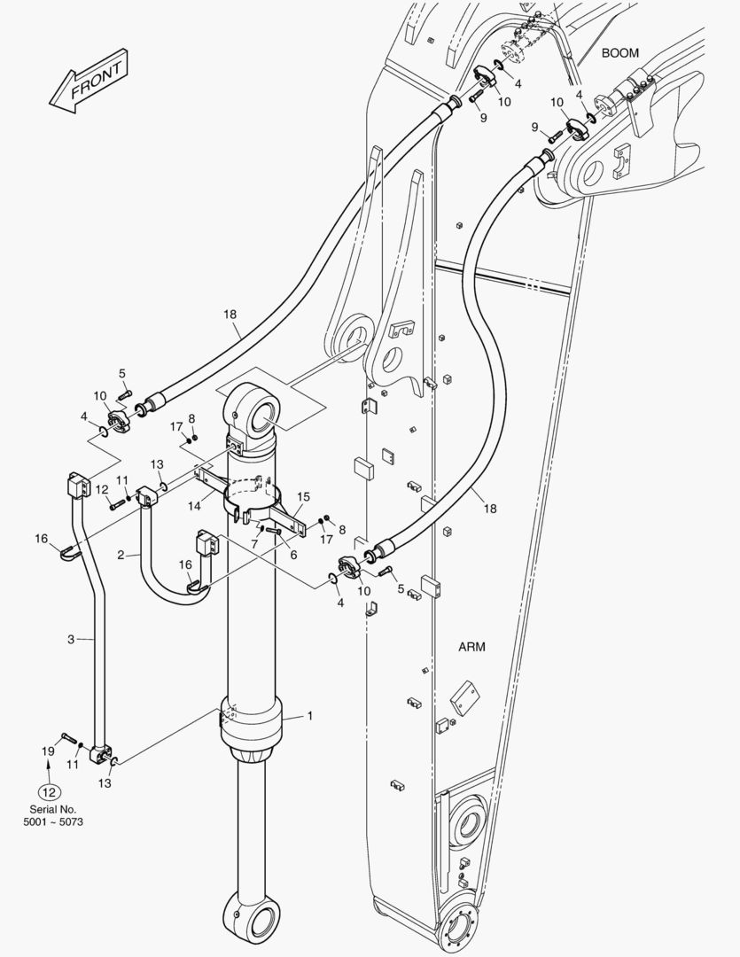 ГИДРОСИСТЕМА РУКОЯТИ - РУКОЯТЬ 4.2 м