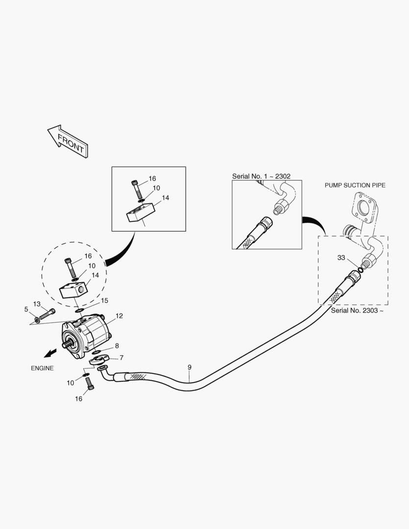 ПАТРУБКИ РУЛЕВОГО УПРАВЛЕНИЯ(1)-СТАЦИОНАРНЫЙ НАСОС