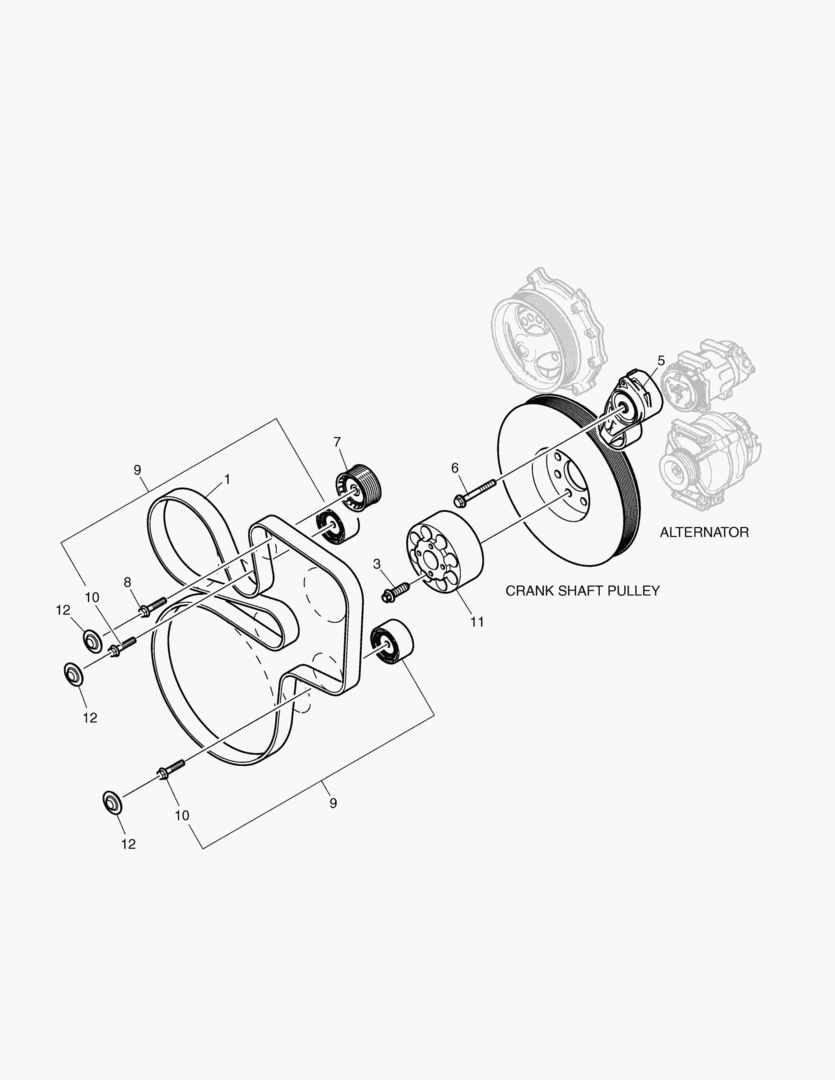 G010-64 BELT TRANSMISSION ALT.1
