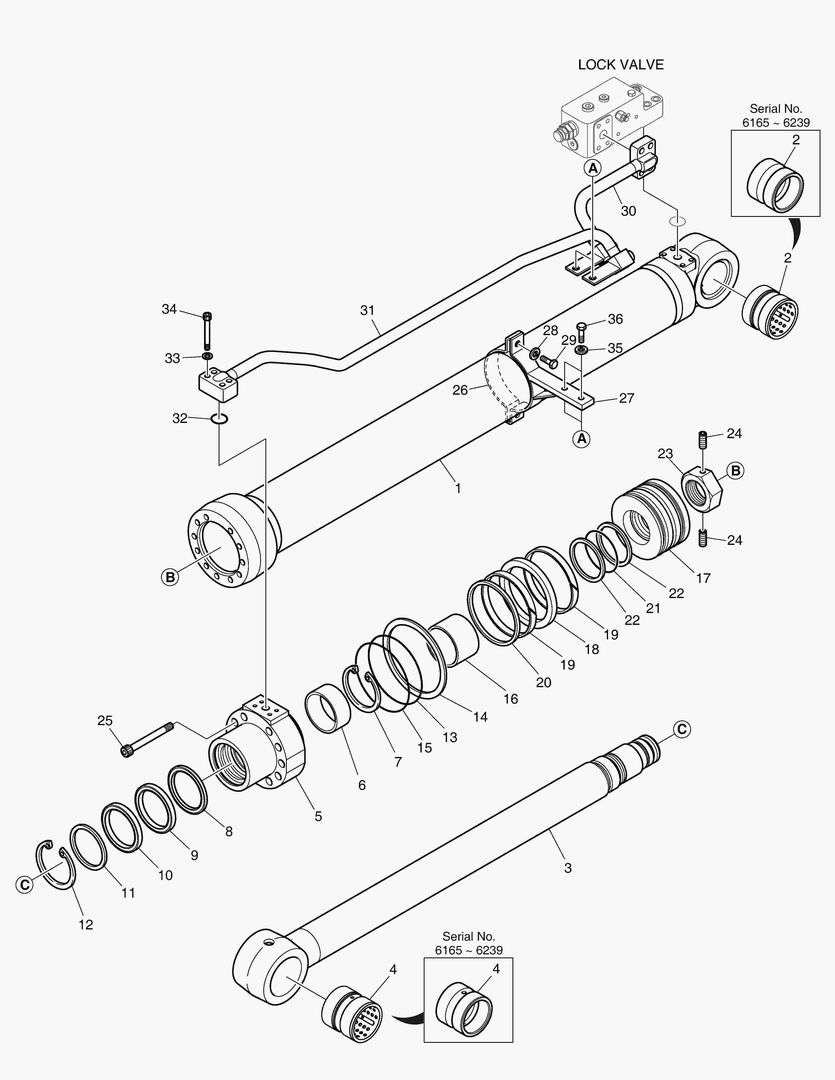 Спецтехника 4371 BOOM CYLINDER - L.H (LOCK VALVE) [6165~] - главное фото