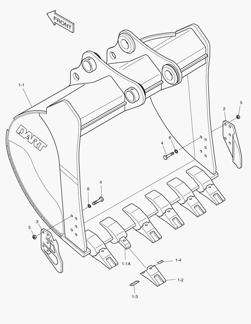 Спецтехника 6410 BUCKET-1.17гЋҐ(57`)-VERTICAL PIN
